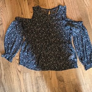 American Eagle sheer cold shoulder top
